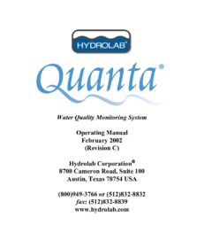 Hydrolab Quanta User Manual