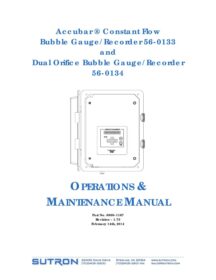 Sutron CF Bubbler User Manual
