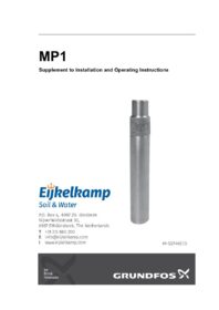 Grundfos MP1 Submersible Pump - Operating Instructions