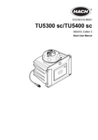 TU5400 Turbidimeter User Manual (Basic) - AUS