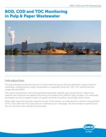 SC200 Controller BOD, COD and TOC Monitoring  in Pulp & Paper Wastewater
