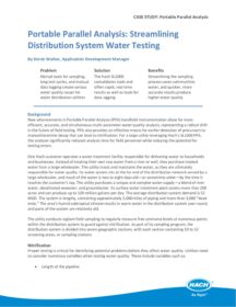 SL1000 Streamlining  Distribution System Water Testing 