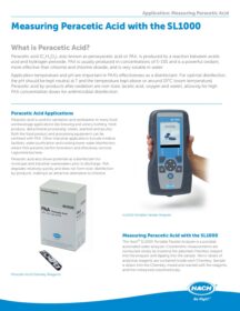 SL1000 Measuring Peracetic Acid with the SL1000