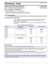 Chromium, Total, Alkaline Hypobromite Oxidation (Method 8024), Powder Pillows