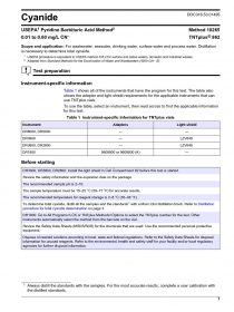 Cyanide, Pyridine Barbituric Acid, (Method 10265), TNT+