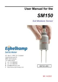 ijkelkamp Soil Moisture Sensor SM150 - User Manual 