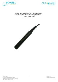 User Manual Conductivity digital sensor C4E