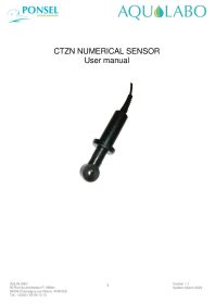 User Manual Conductivity digital sensor CTZN