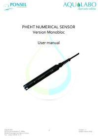 User manual PHEHT monobloc sensor